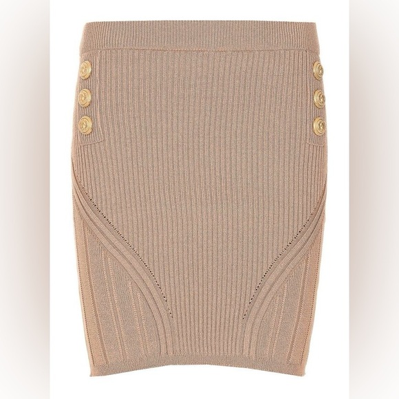 BALMAIN TAN SKIRT SIZE 38 - Picture 1 of 7